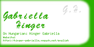 gabriella hinger business card